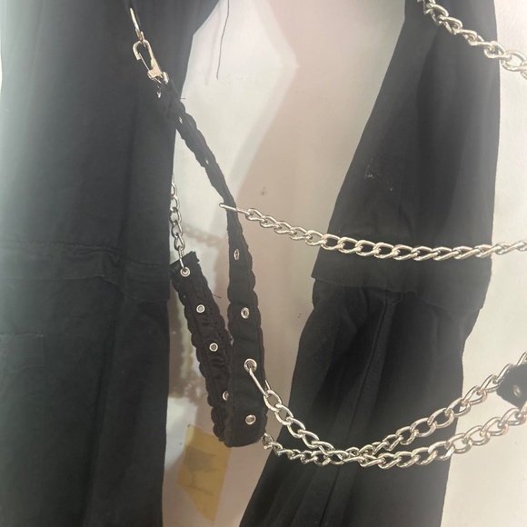 Vintage Tripp NYC Women’s pants black goth bondage convertible wide leg - Picture 4 of 9